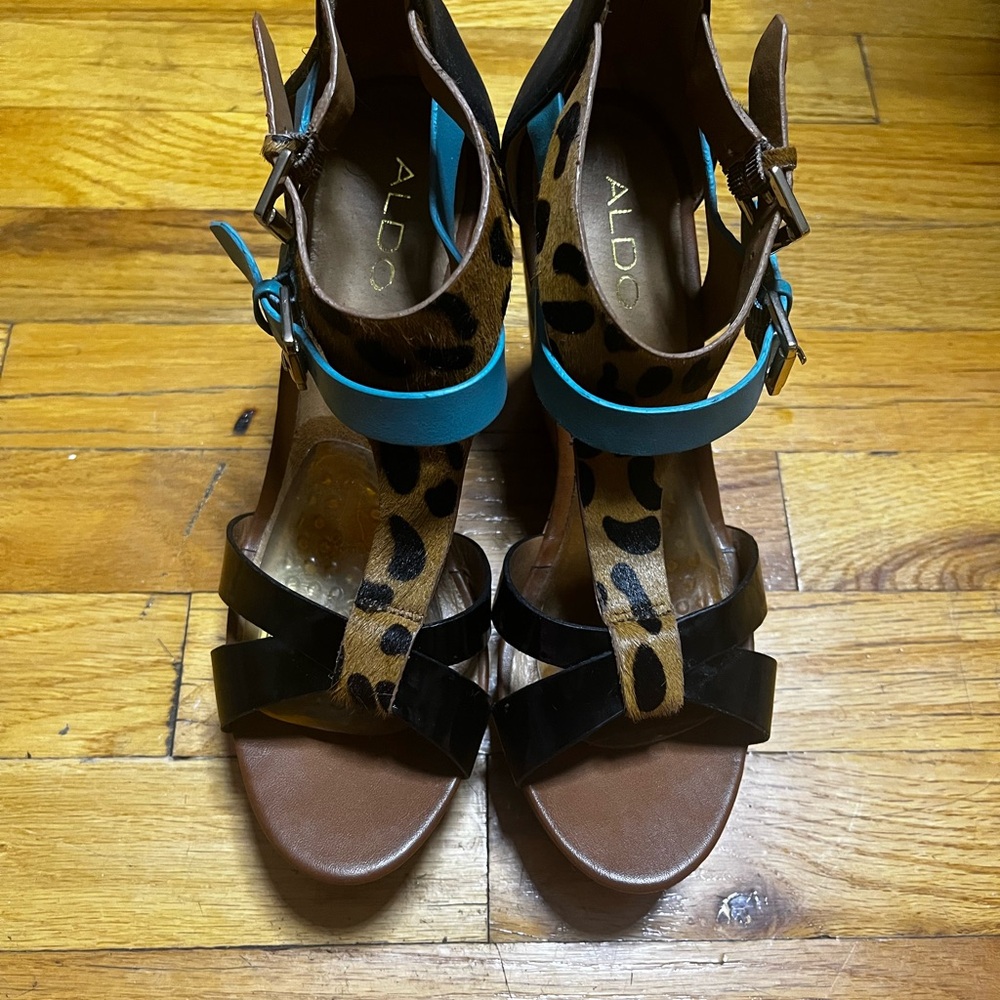 Aldo BAJA- Multicolor Wedge Sandals - Picture 4 of 6